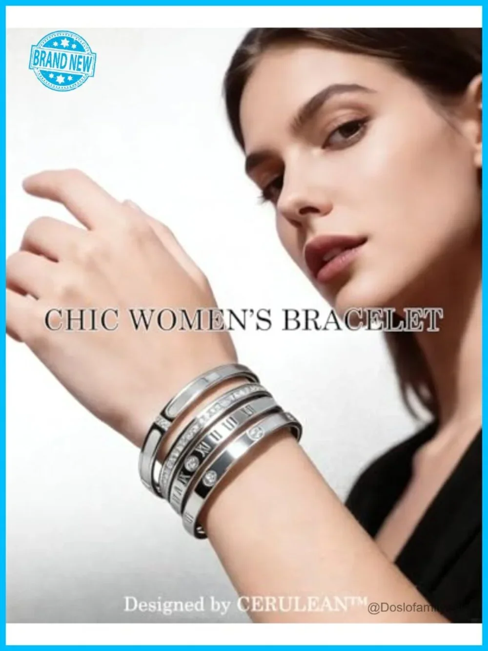 5-Piece Stainless Steel Bangle Bracelet Set, Gold Plated, Classic Stackable